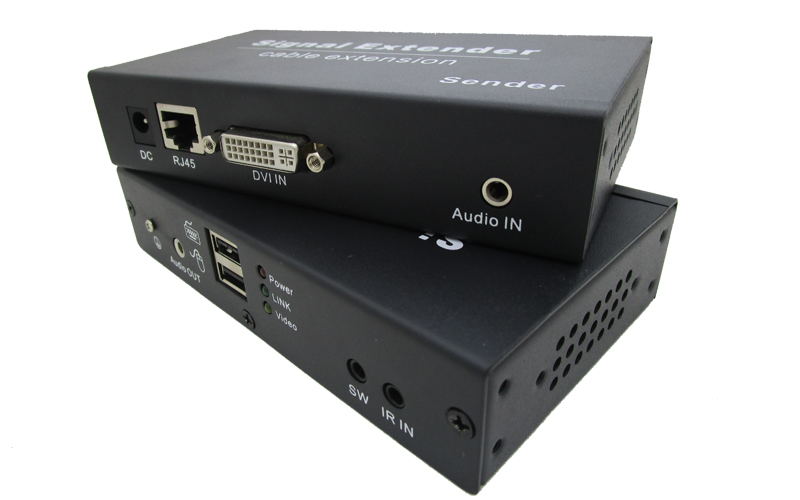 DVB-100DUA (DVI+USB+Audio網(wǎng)線延長100米)