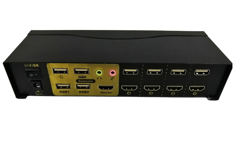 HUB-401A(HDMI+USB2.0+音頻 4口KVM切換器)